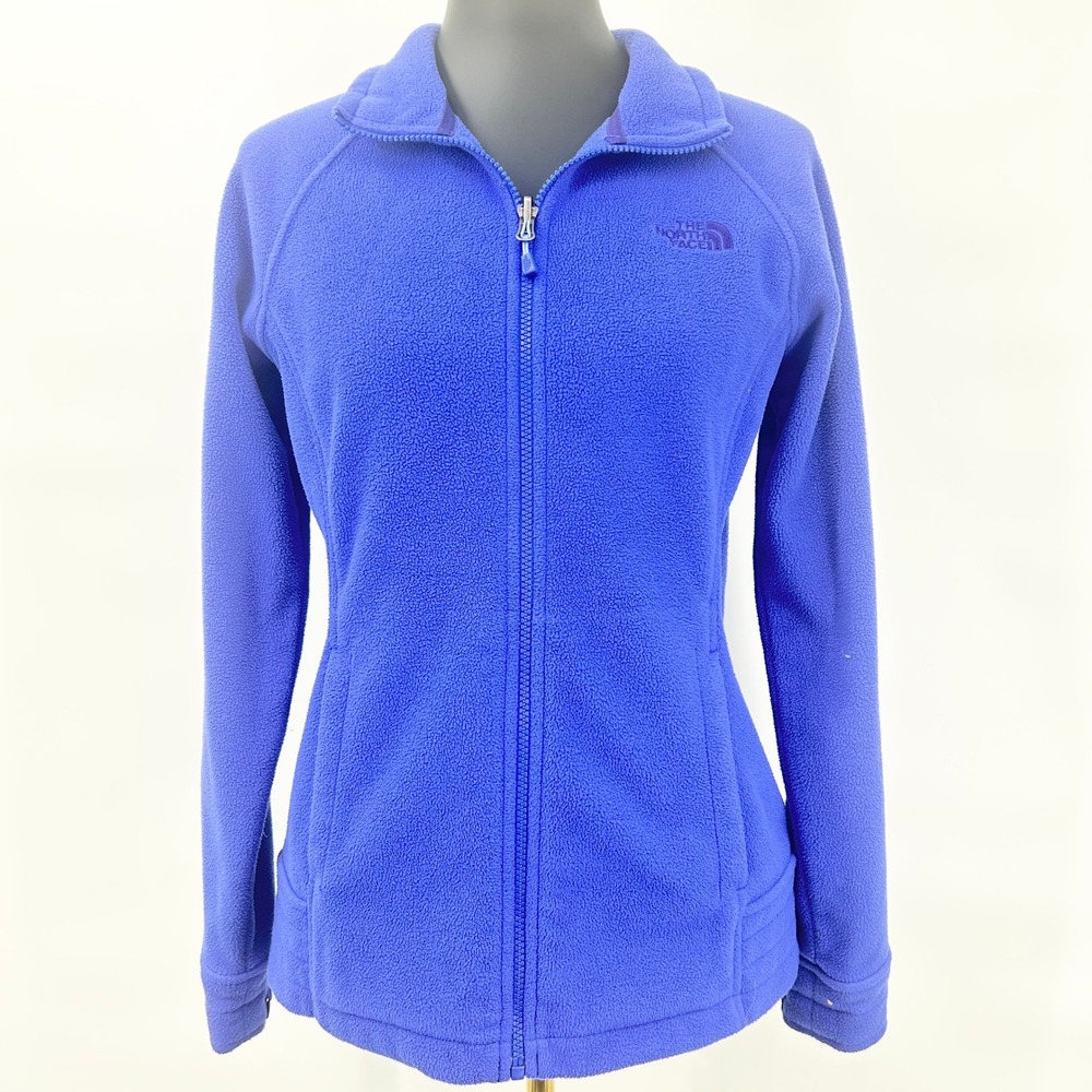 The North Face Womens Full‎ Zip Fleece Lightweight Jacket Blue Medium Outdoor